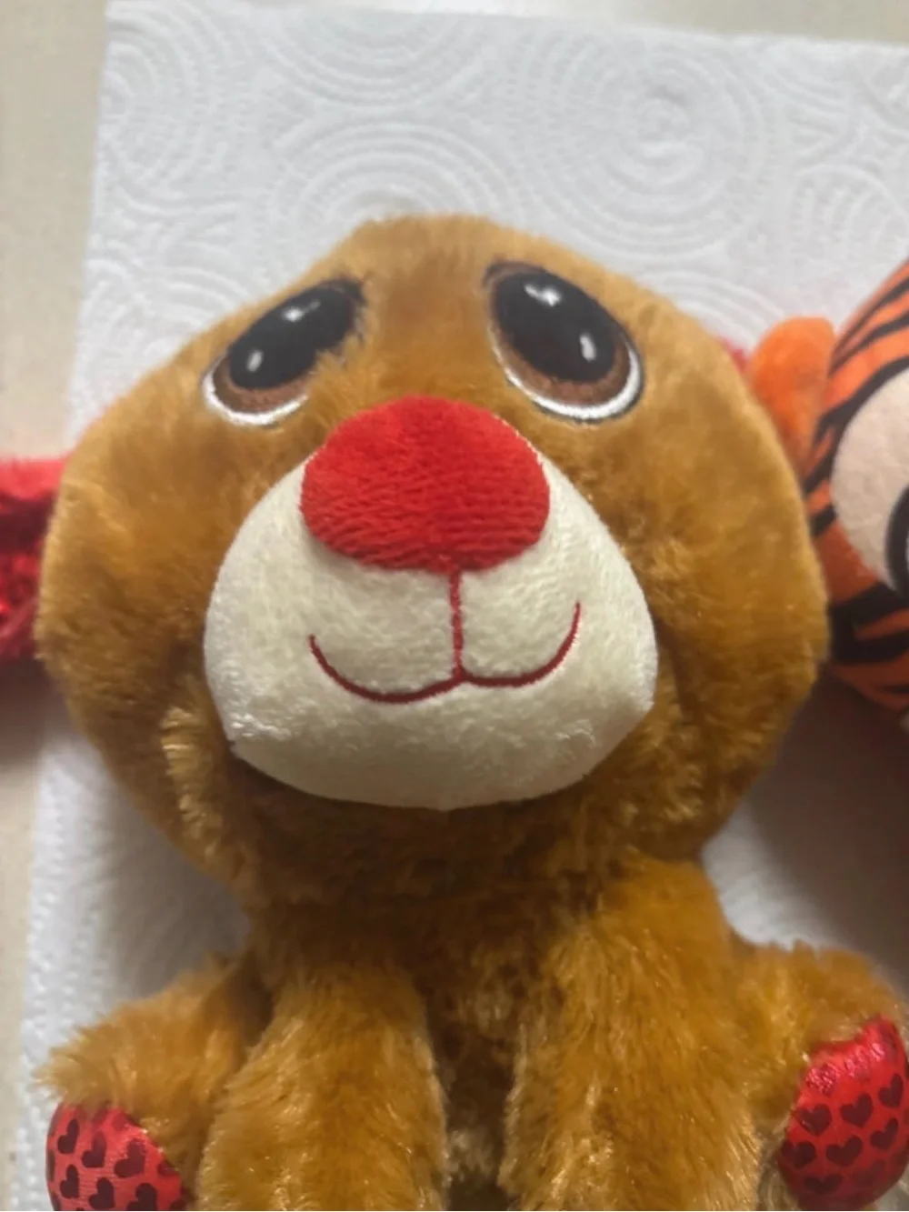 Plush Orange Tiger Stuffed Animal - Soft Cuddly Kids Toy